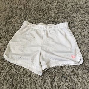 white justice shorts